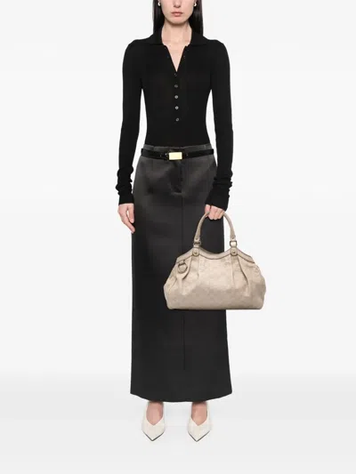 Pre-owned Gucci 2016-2025 Medium Ssima Sukey Tote Bag In Brown
