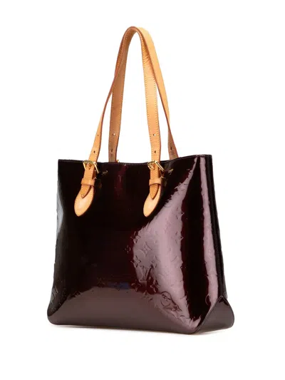 Pre-owned Louis Vuitton 1998-2025 Monogram Vernis Brentwood Tote Bag In Purple