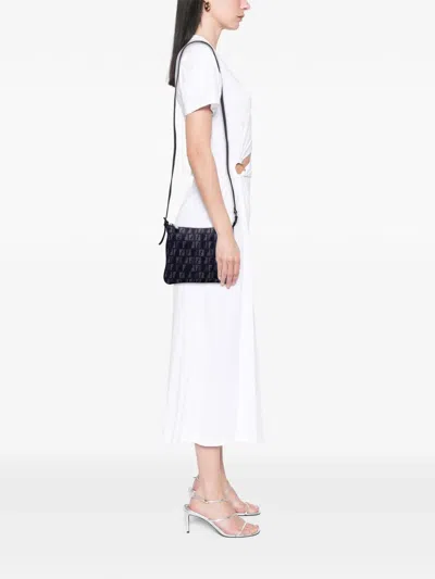 Pre-owned Fendi 2000-2010 Zucchino Denim Crossbody Bag In Blue