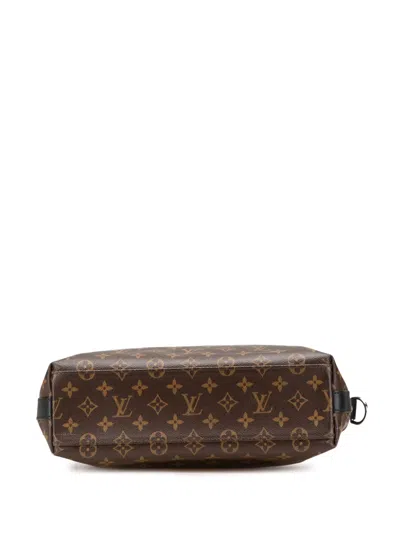 Pre-owned Louis Vuitton 2010 Monogram Macassar Kitan Satchel In Black