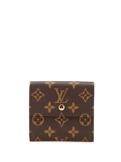 Pre-owned Louis Vuitton 2001 Monogram Portefeuille Elise Wallet Small Wallets In Brown
