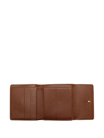 Pre-owned Louis Vuitton 2001 Monogram Portefeuille Elise Wallet Small Wallets In Brown