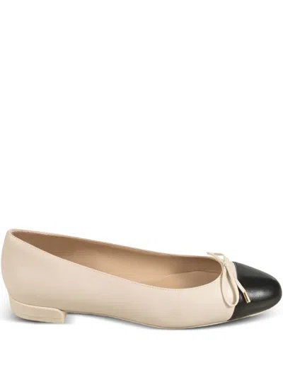 Stuart Weitzman Sleek Bow-detail Flat Pumps