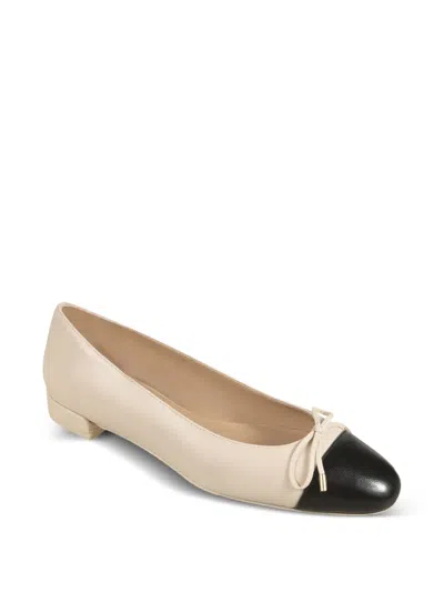 Stuart Weitzman Sleek Bow-detail Flat Pumps