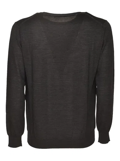 Kangra Cashmere Crew-neck Sweater In Black
