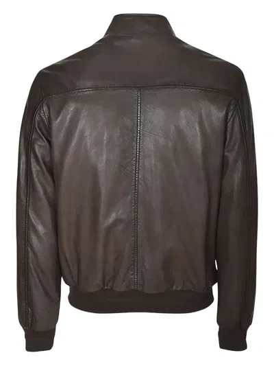 Sword 6.6.44 Zip-fastening Leather Jacket In Multi