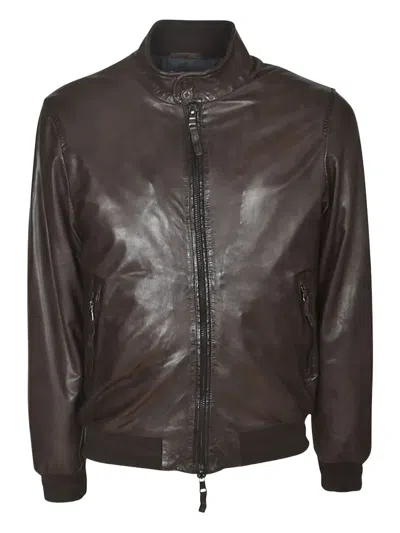 Sword 6.6.44 Zip-fastening Leather Jacket In Multi
