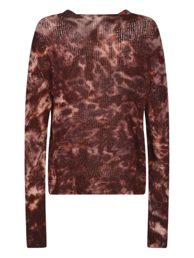 Avant Toi Tie-dye Sweater In Burgundy