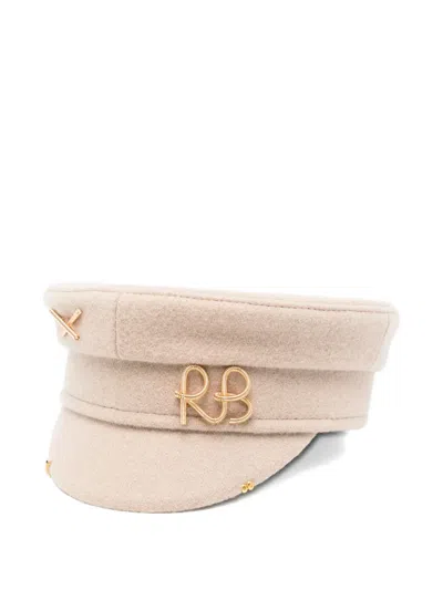 Ruslan Baginskiy Gold-logo Cross-detail Hat In Neutral