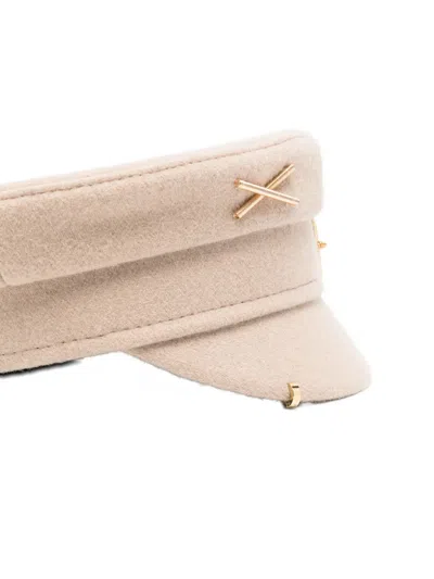 Ruslan Baginskiy Gold-logo Cross-detail Hat In Neutral