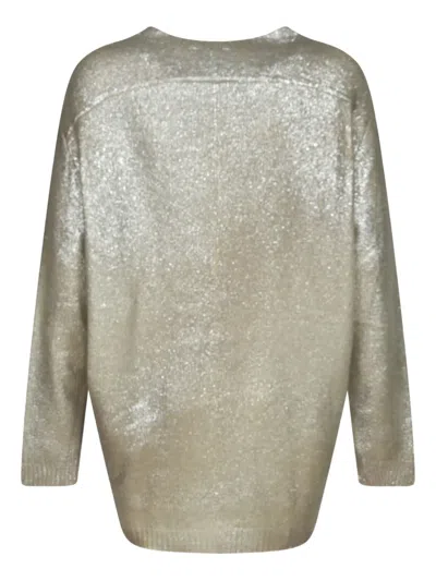 Avant Toi Metallic Sweater In Neutral