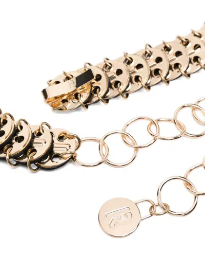 Rabanne Gold Chain Belt With Coin-shaped Links