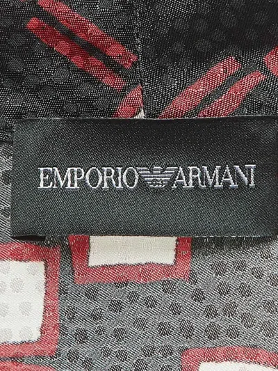 Pre-owned Emporio Armani Geometric-pattern Blouse In Black