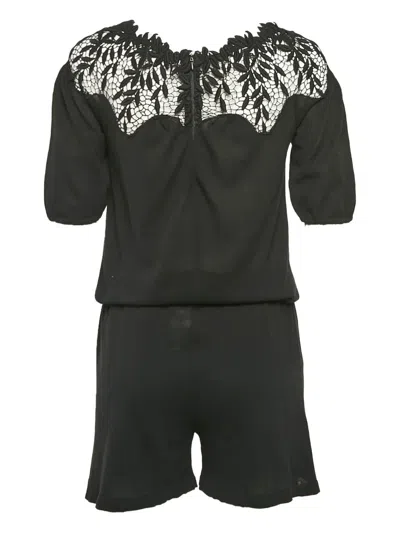 Pre-owned Blumarine Vintage Lace-panel Playsuit