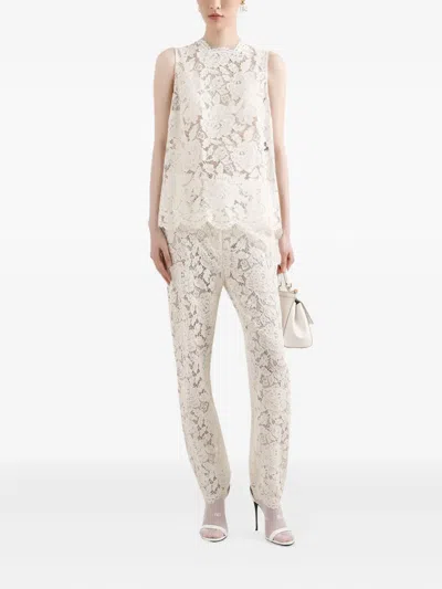 Dolce & Gabbana Lace-detailing Top In White