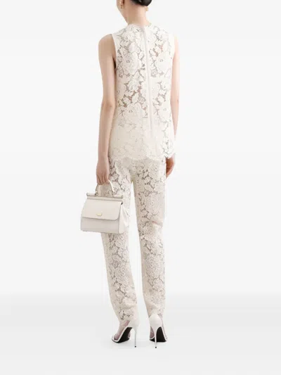 Dolce & Gabbana Lace-detailing Top In White