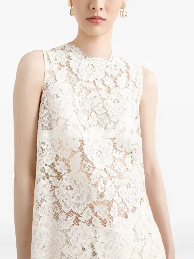 Dolce & Gabbana Lace-detailing Top In White