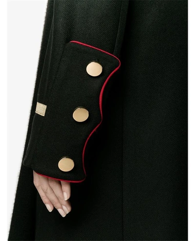 Shop Givenchy Wool Military Coat With Scarf Detailing