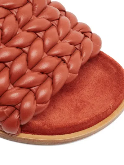Pre-owned Chloé Braided Leather Slides