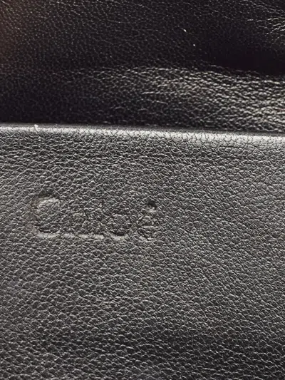 Pre-owned Chloé Elsie Tweed Clutch Bag In Gold