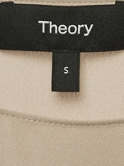 Pre-owned Theory Silk Top In Neutral