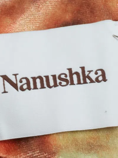 Pre-owned Nanushka Velvet Floral Shirt In Yellow