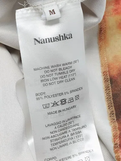 Pre-owned Nanushka Velvet Floral Shirt In Yellow