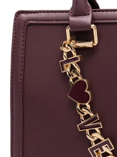 Love Moschino Chain-embellished Tote Bag In Purple