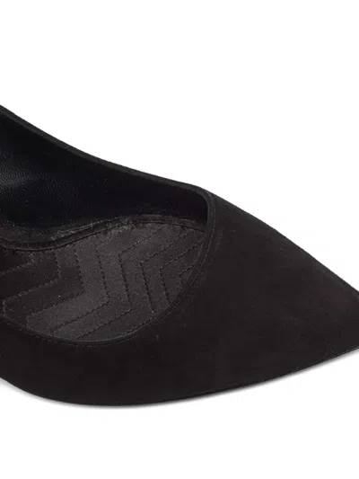 Pre-owned Nicholas Kirkwood 75mm Faux Pearl-detailed Suede Pumps In Black