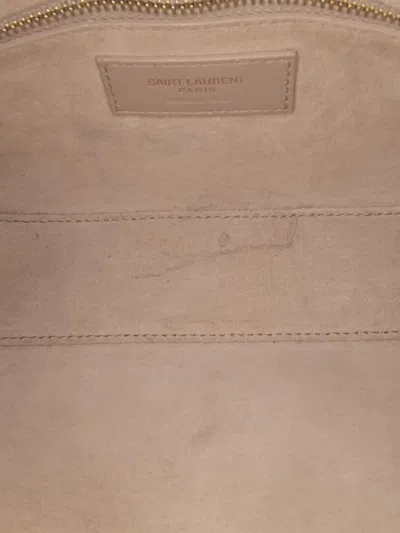 Pre-owned Saint Laurent 2023 Leather Le 5 A 7 Shoulder Bag In White