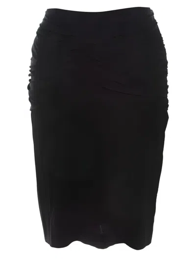 Pre-owned Escada Ruched Skirt In Black