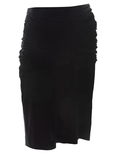 Pre-owned Escada Ruched Skirt In Black