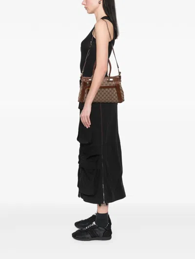 Pre-owned Gucci 2016-2025 Gg Canvas Bella Satchel
