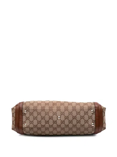 Pre-owned Gucci 2016-2025 Gg Canvas Bella Satchel