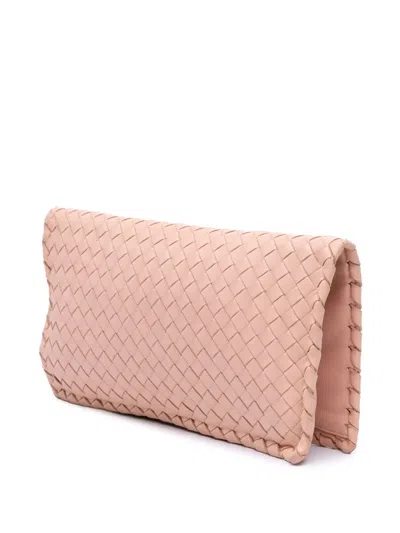 Pre-owned Bottega Veneta 2012-2025 Nappa Intrecciato Flap Clutch Bag