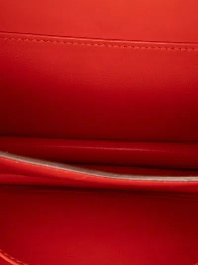Pre-owned Hermes 2017 Mini Tadelakt Constance 18 Crossbody Bag In Red