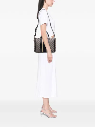 Pre-owned Gucci 2016-2025 Gg Canvas Web Joy Boston Bag Satchel