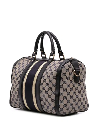 Pre-owned Gucci 2016-2025 Gg Canvas Web Joy Boston Bag Satchel