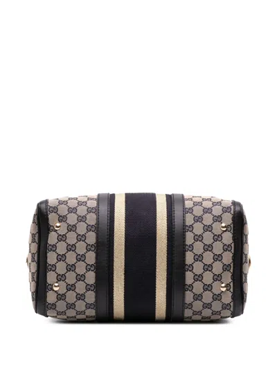 Pre-owned Gucci 2016-2025 Gg Canvas Web Joy Boston Bag Satchel