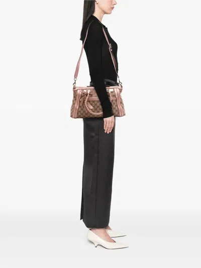 Pre-owned Gucci 2016-2025 Gg Canvas Bella Satchel