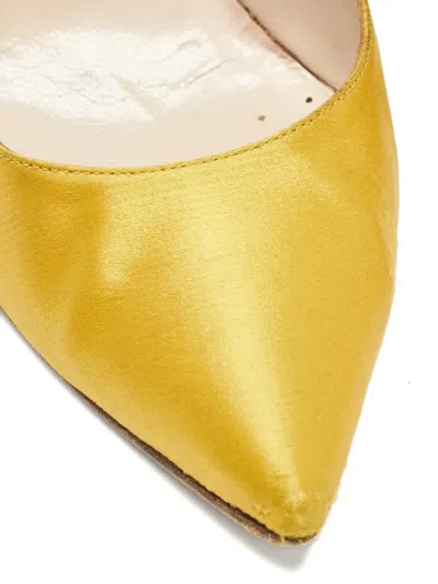 Pre-owned Sjp By Sarah Jessica Parker Leather Heeled Pumps In Yellow