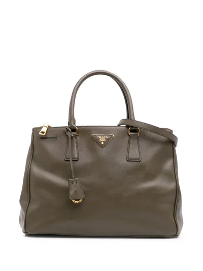 Pre-owned Prada 2013-2025 Medium Saffiano Lux Galleria Double Zip Satchel