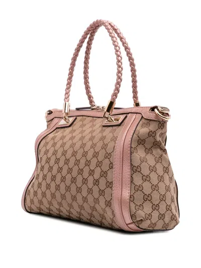 Pre-owned Gucci 2016-2025 Gg Canvas Bella Satchel