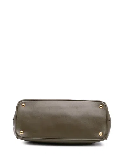 Pre-owned Prada 2013-2025 Medium Saffiano Lux Galleria Double Zip Satchel