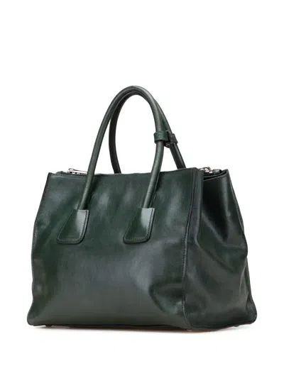 Pre-owned Prada 2010-2025 Glace Calf Twin Pocket Satchel