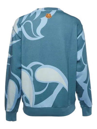 Pre-owned Kenzo Abstract-floral Sweatshirt In Blue