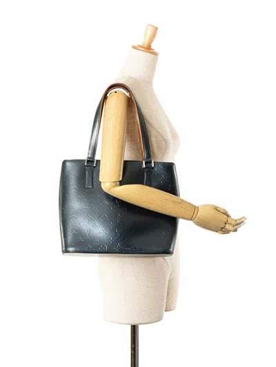 Pre-owned Louis Vuitton 2002 Monogram Mat Stockton Tote Bag In Blue