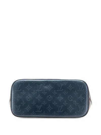Pre-owned Louis Vuitton 2002 Monogram Mat Stockton Tote Bag In Blue