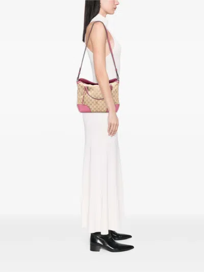 Pre-owned Gucci 2016-2025 Medium Gg Canvas Bree Satchel