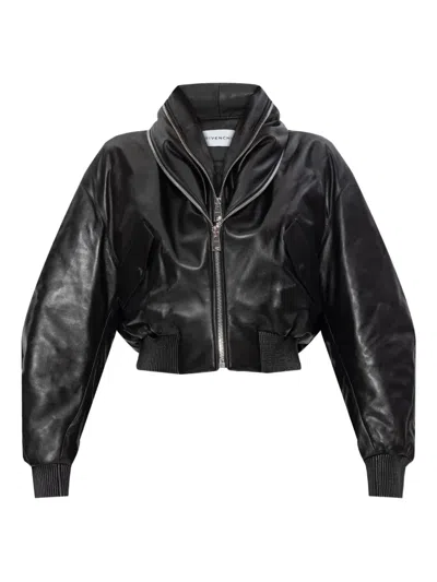 Givenchy Bomber With Zipped Shawl Collar In Nappa Leather